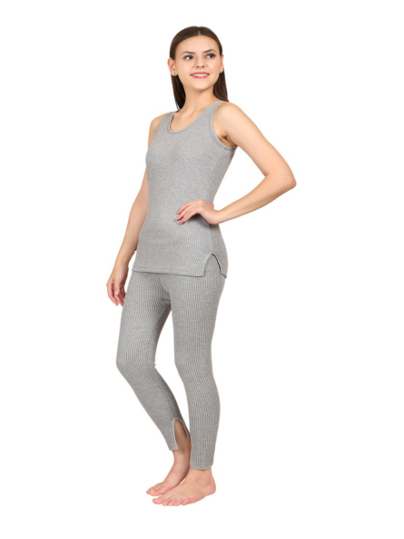 Women's Thermal Sleeveless Top Light Grey - Image 3