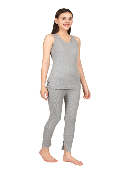 Women's Thermal Sleeveless Top Light Grey - Image 4