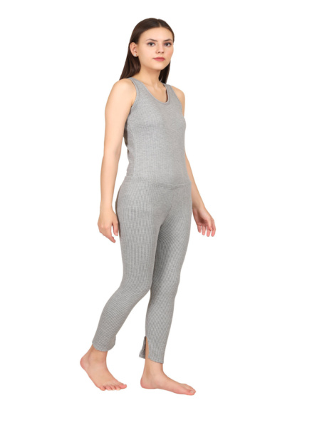 Women's Thermal Lowers Light Grey - Image 4