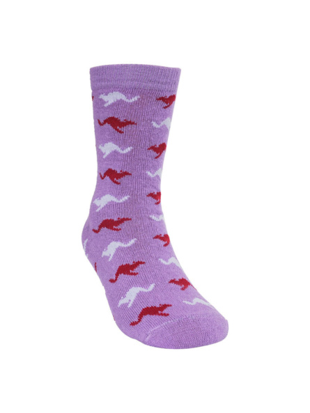 0-2 yrs Baby Designer Animal Print Cotton Socks (Pack of 3) - Grey, Purple, Blue - Image 4
