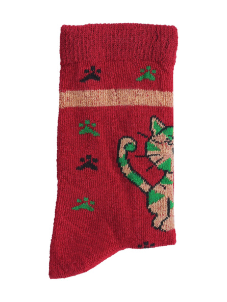 0-2 yrs Baby Designer Animal Print Cotton Socks (Pack of 3) - Red, Black, Purple - Image 7