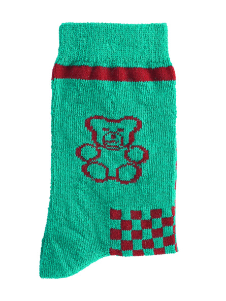 3-5 yrs Baby Designer Animal Print Cotton Socks (Pack of 3) - Red, Purple, Green - Image 7